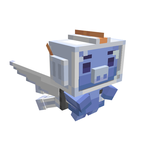Wumpus wearing a jetpack